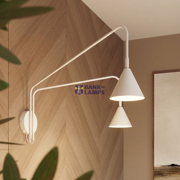 Wall lamp NOX 2 white with a switch image 5