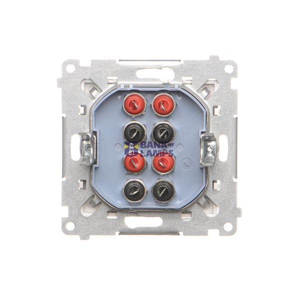 Double socket outlet with earthing and shutters - Czech pin system, 16A, white image 2