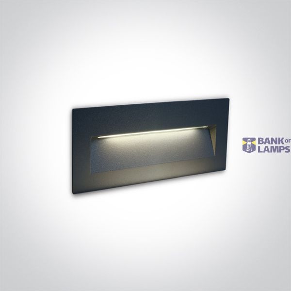 ANTHRACITE WALL RECESSED 6W CCTV IP65 DARK LIGHT 230V image 1