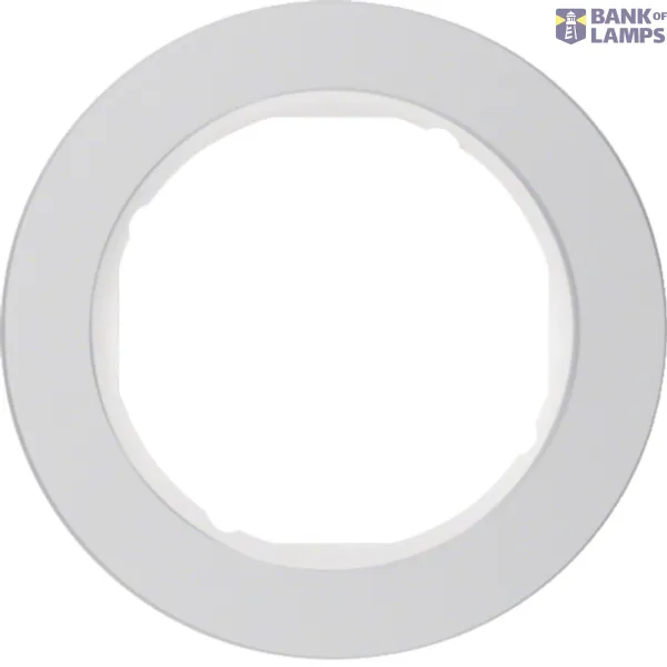 Single frame, R.Classic series, natural aluminum, white plastic support material image 1