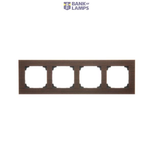 Quadruple frame, wood, hazel image 1