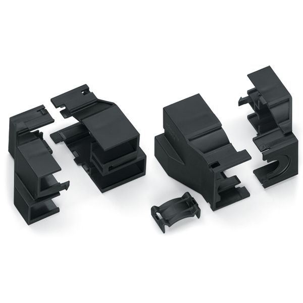 Strain relief housing 7-pole with locking clip black image 3