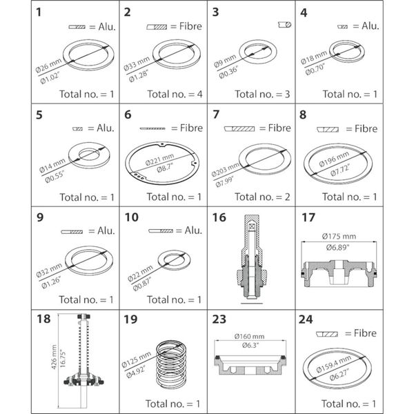 PMLX 125 Overhaul kit image 1