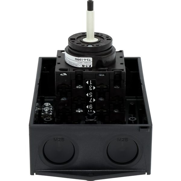 T3-4-15682/I2/SVB-SW Main switch, T3, 32 A, surface mounting, 4 contact unit(s), 6 pole, 1 N/O, 1 N/C, STOP function, With black rotary handle and locking ring, Lockable i image 6