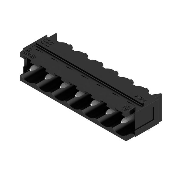 PCB plug-in connector, male header, Dovetails for fixing blocks, THT solder connection, 5.08 mm, Number of poles: 7, 90°, Solder pin length (l): 3.2 mm, tinned, black, Box image 2