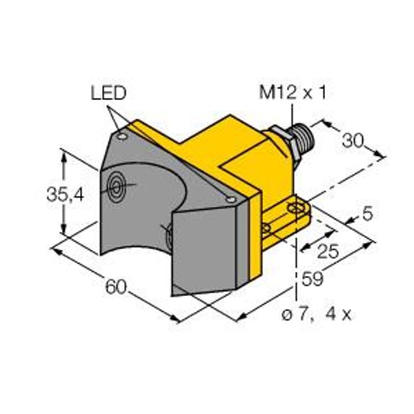 Inductive Sensor For Rotary Actuators   NI4-DSU35-2AP4X2-H1141 image 1
