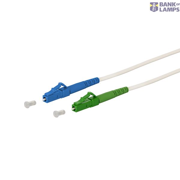 OpDAT patch cord LC-S/LC-S APC OS2, white, 1.0 m image 1