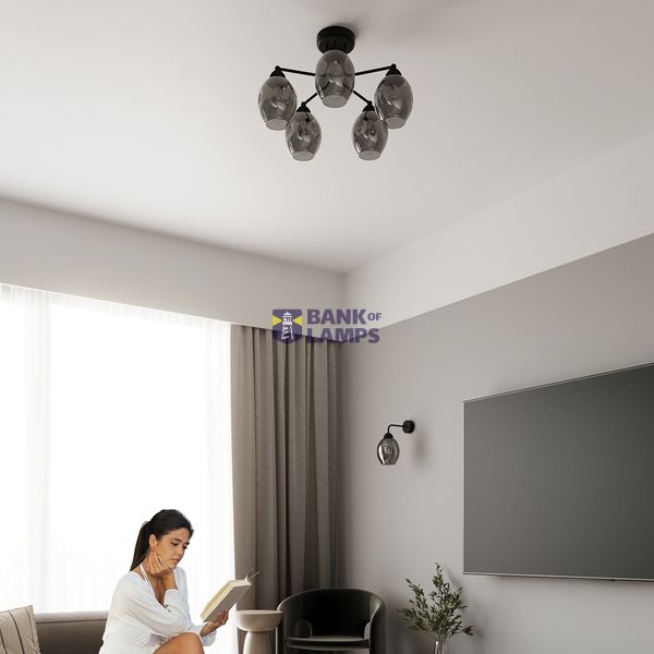 WALL LAMP FILLAN 1 BLACK E27 1X60 IP20 image 7