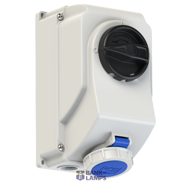 Fixed socket with switch, 16A 3P 6h IP66/67 image 1