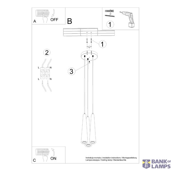 Pendant lamp SULA 3 natural wood SL.1101 image 6