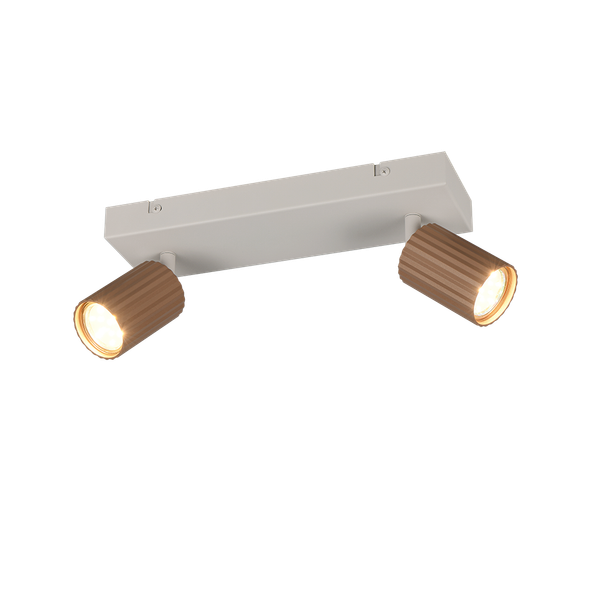 Soka spotlight 2-pc GU10 coffee/warm grey image 1