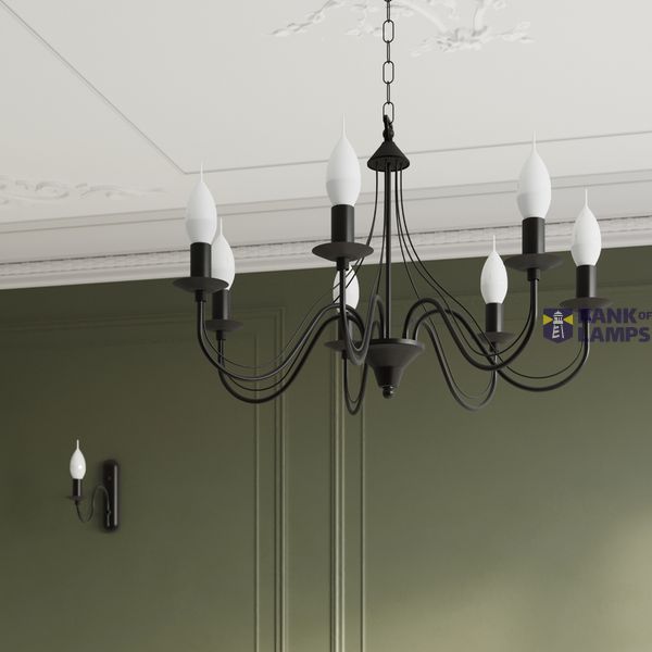 CHANDELIER MINERVA 7 BLACK E14 7X40W IP20 image 8