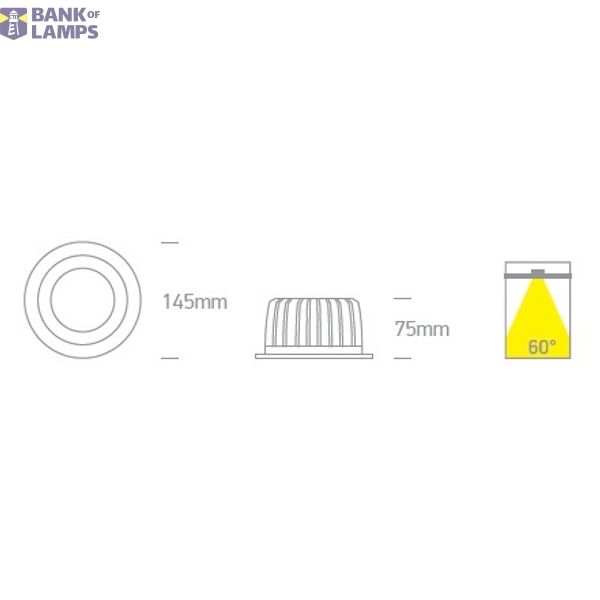 WHITE 15W WW IP20 60deg 230V image 2