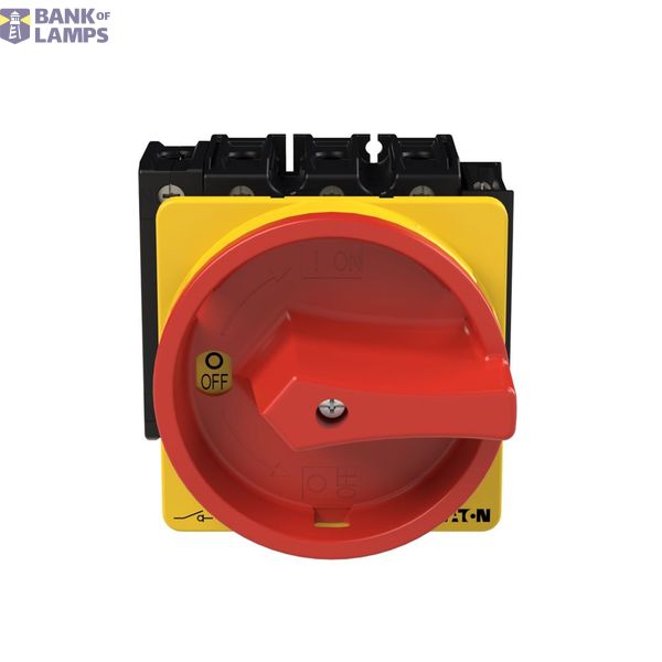 P3 Main switch, 80 A,Rear mounting, 4 pole, Form V/SVB, Red, Door coup image 8