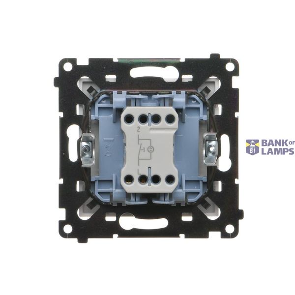 Two-way switch, Push In system, (module), Simon 24, IP20/IP44, 10AX, champagne matt image 1
