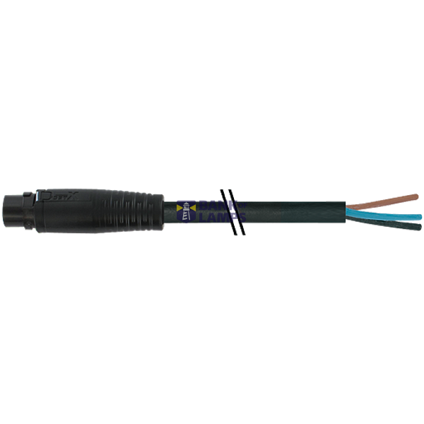 MQ15 male 0° with cable type 2 PUR 6x2.5 bk UL/CSA+drag ch. 25m image 1