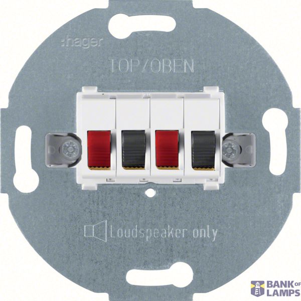 Stereo speaker socket, matte polar white image 1