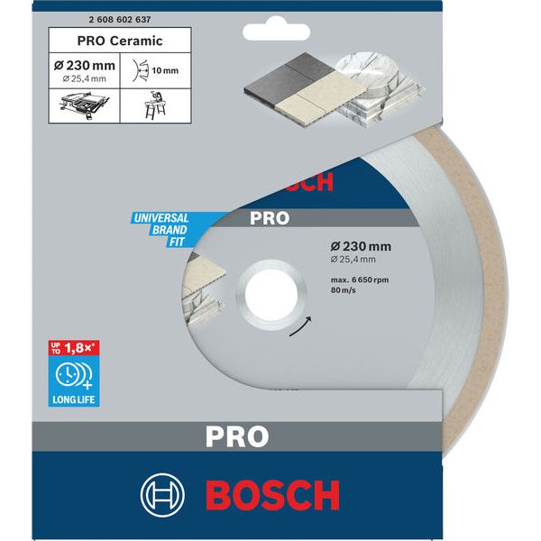 Diamond cutting disc Best for Ceramic 180 x 25,40 x 2,2 x 10 mm image 1