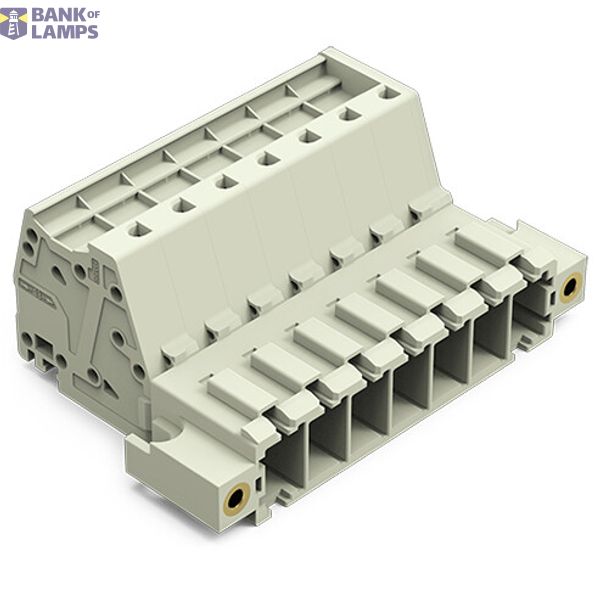 1-conductor male connector Push-in CAGE CLAMP® 10 mm² light gray image 1