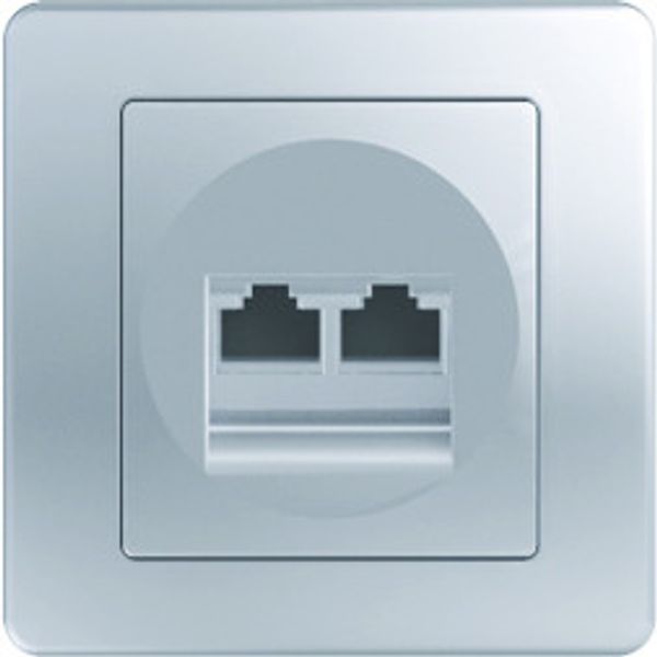 SOCKET TEL KS DOUBLE 2x RJ11 6/4 ES 4317988 image 1