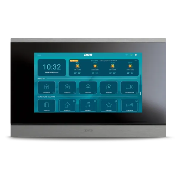 MONITOR WITH 7 "TOUCH SCREEN DISPLAY FOR V44 SMART SYSTEM. LAN + WI-FI CONNECTION. NATURAL BRUSHED ALUMINUM COLOR (ALS). image 1