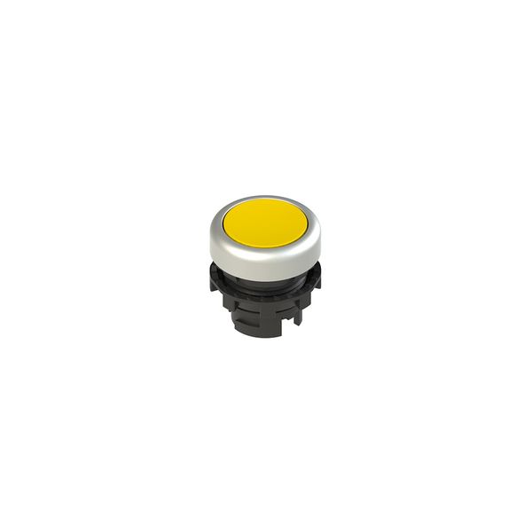 Spring-return yellow flush pushbutton image 1