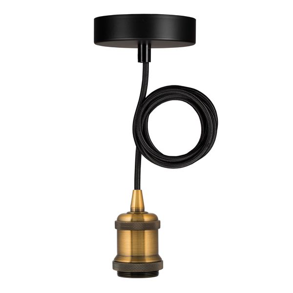 Pendant Oslo E27 Gold Antique 1.5M 2C Black image 1