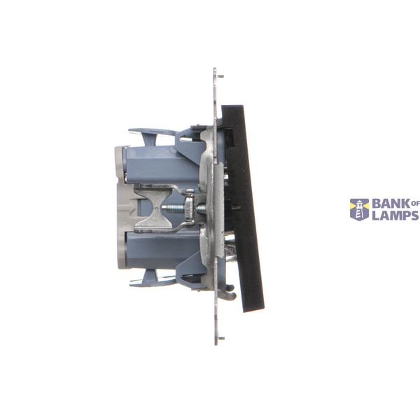Two-way switch without pictogram, (module), Simon 24, IP20/IP44, 10AX, graphite mat image 1