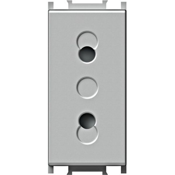 Socket without ground 1M, silver image 1