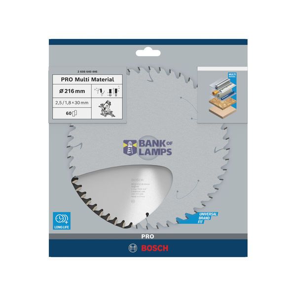 Multi Material circular saw blade 216 x 30 x 2,5 mm; 60 image 2