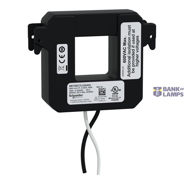 Split core CT, .3V, 400A UL2808 image 1