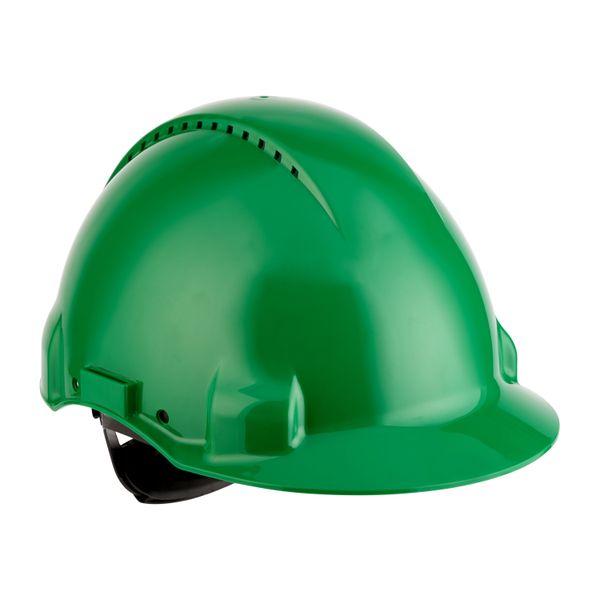 3M™ Hard Hat, Uvicator, Ratchet, Ventilated, Plastic Sweatband, Green, image 7