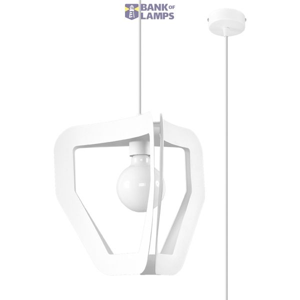 HANGING LAMP TRES WHITE E27 1X60W IP20 image 2