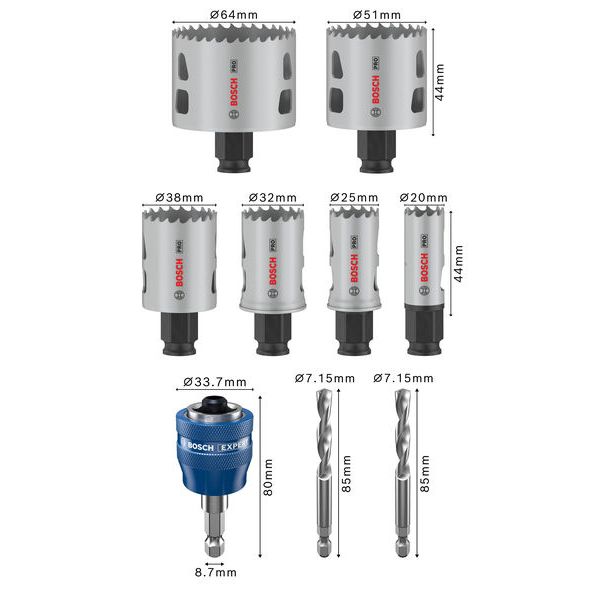 PRO Multi Material Power Change Plus Hole Saw Set - Blow Mould Case image 1