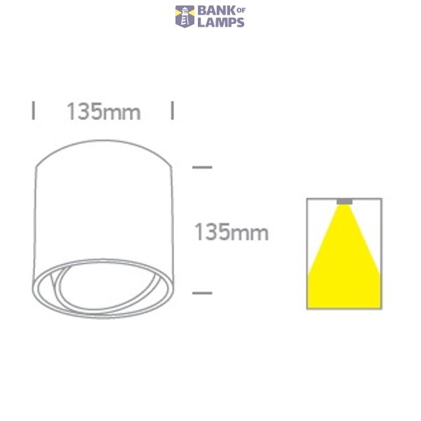 WHITE CYLINDER GU10 R111 15W image 2