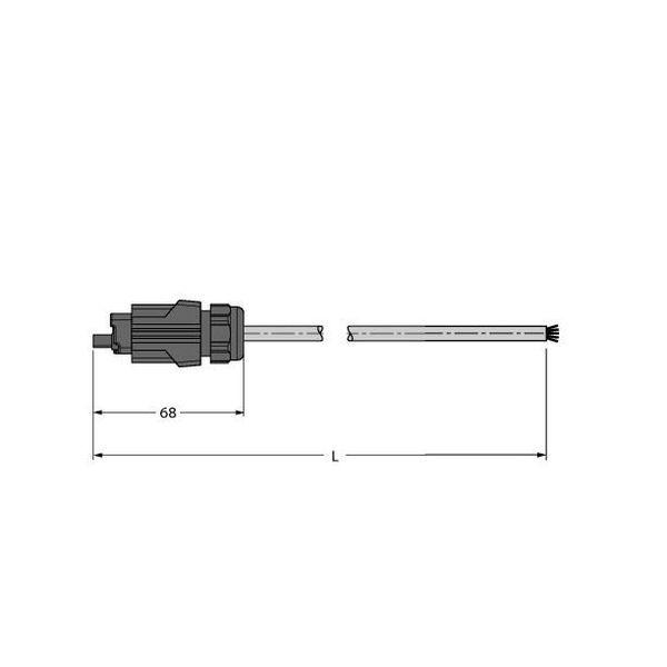 Power Cable, PUR Connection Cable   AIDA-GP-52-10M image 1