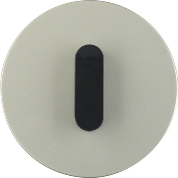 Cover plate toggle f.rot. switch/spring-return push-B,R.cl,steel/black image 1