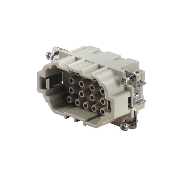 HDC insert, Male, 500 V, 16 A, Number of poles: 18, Crimp connection, Size: 4 image 1