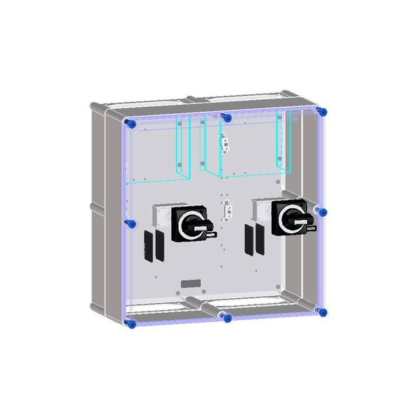 Switch enclosure prepared for 2 NZM1 MCCB 3P image 4