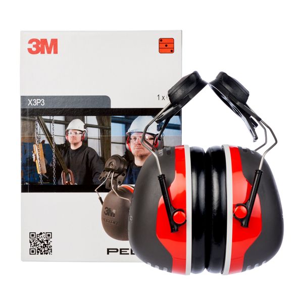 3M™ PELTOR™ Earmuffs, Red, Helmet Mounted, X3P3 image 6