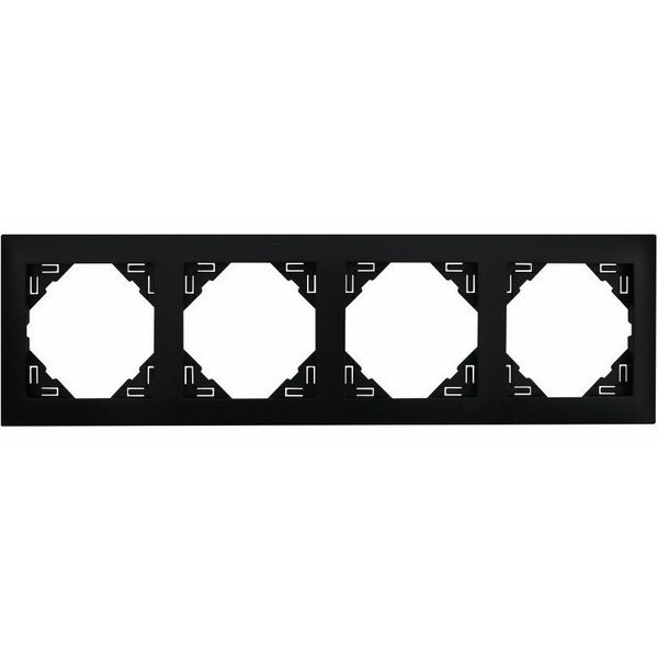 FOUR-GANG FRAME MATTE BLACK image 1