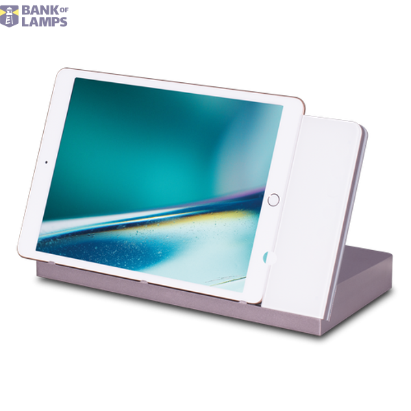 Table docking station with charging function and control function, housing apricot, glass cover white image 1