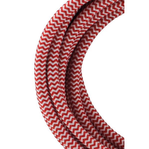 Textile Cable 2C Red/White 3m image 1