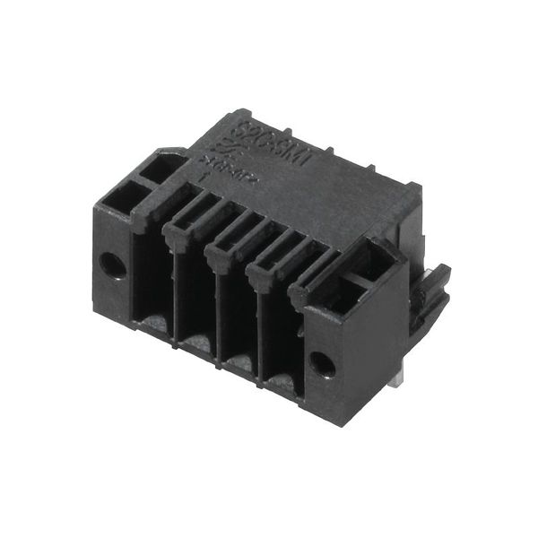 PCB plug-in connector, male header, Solder flange, THT/THR solder connection, 3.50 mm, Number of poles: 8, 90°, Solder pin length (l): 1.5 mm, tinned, black, Tape image 1