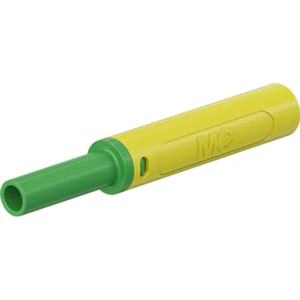 4 mm socket, screw connection, 2.5 mm², mounting Ø 9.6 mm, CAT II/CAT III, yellow/green, 66.2054-20 image 1