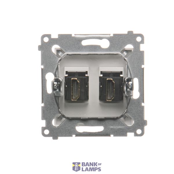 Double surface mouted corner box, Silver matt, metalic image 1