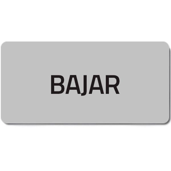 Adhesive label "BAJAR" image 1