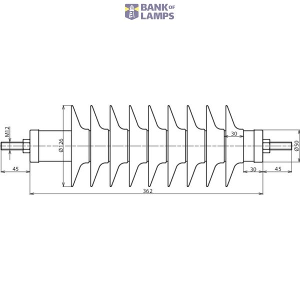 DEHNmid MV arrester Ur: 36kV In: 10kA line disch. class 1 incr. creepa image 2
