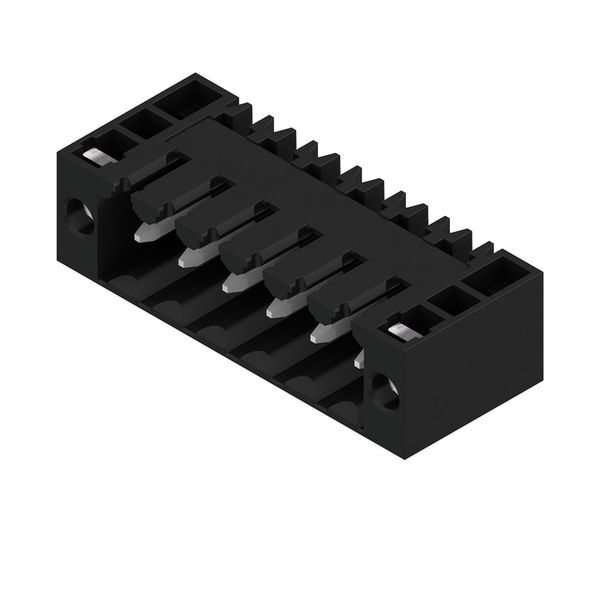 PCB plug-in connector, male header, Flange, THT solder connection, 3.50 mm, Number of poles: 6, 90°, Solder pin length (l): 4.5 mm, tinned, black, Box image 8