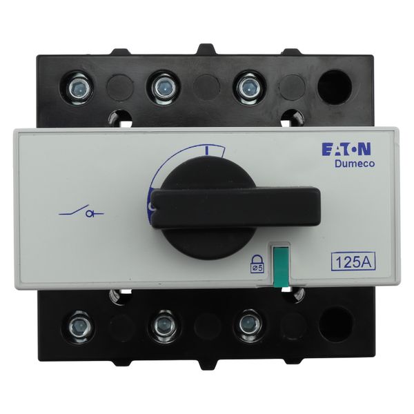 DMM-125/4+CM Switch-disconnector, DMM, 125 A, 4 pole, With blue rotary handle (Type C) and drive shaft, Vertical connection image 8